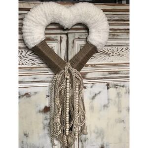 Heart Wreath, Wedding Heart, Door Decor, Heart Home Decor